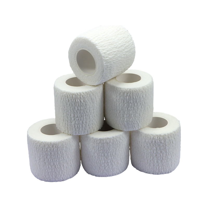 Enveloppement de bandage extensible cohésif imperméable blanc